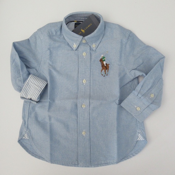 Ralph Lauren LS Big Pony Oxford Dress Shirt NEW - Picture 2 of 2